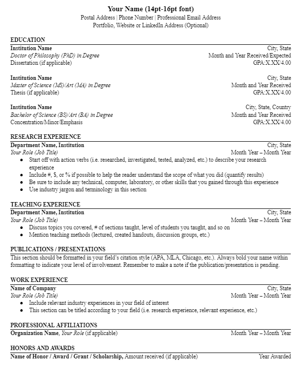 CV Template