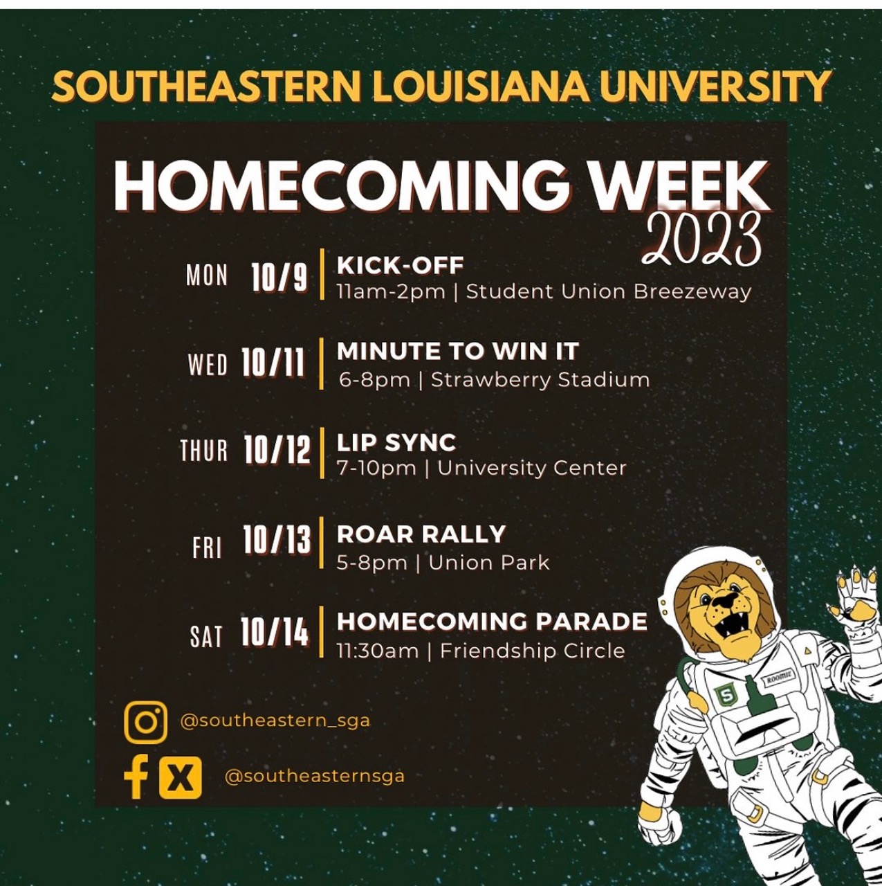 2023 homecoming week