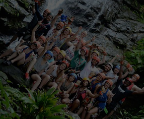 Student Group at Waterfall