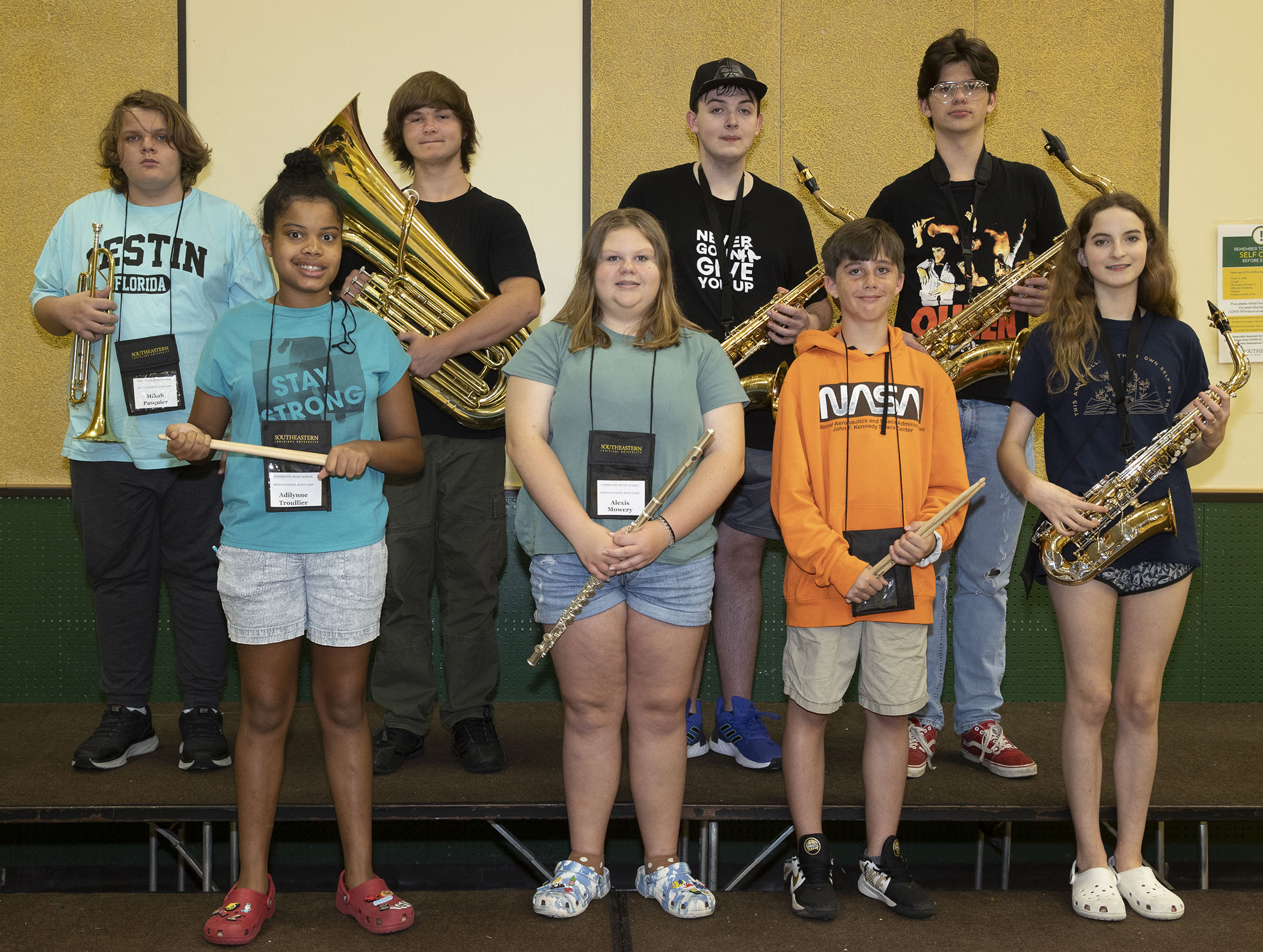 group of band students from band camp